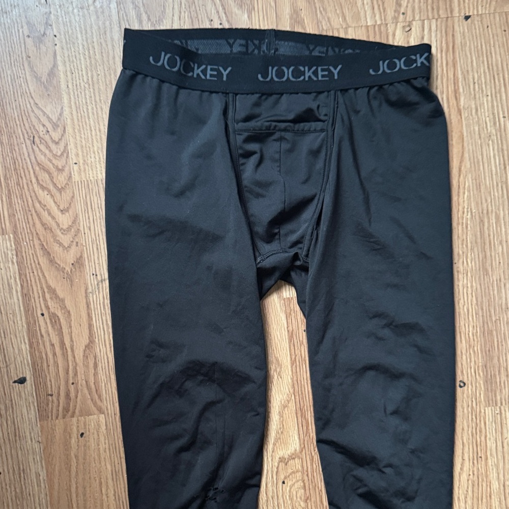 Jockey Black Men's Activewear leggings with fly